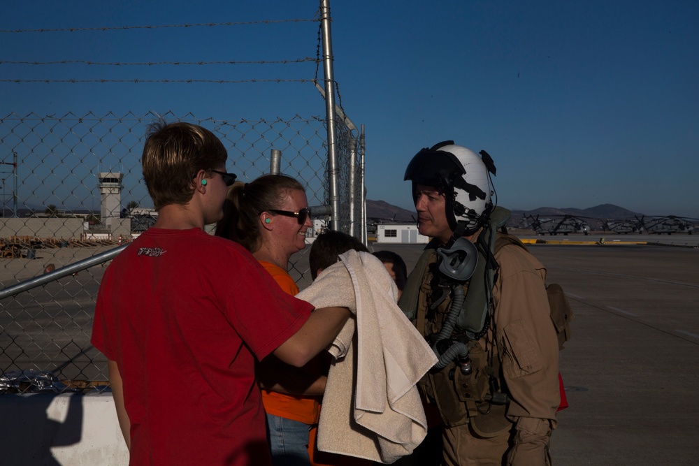 Bianca flies Osprey for the last time as MAG-16 CO