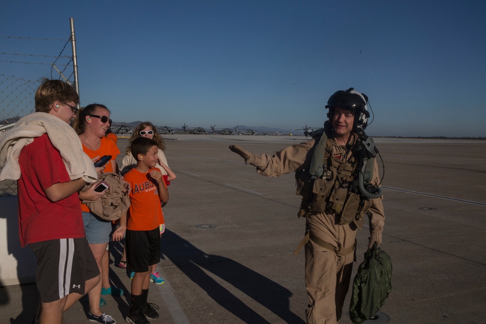 Bianca flies Osprey for the last time as MAG-16 CO