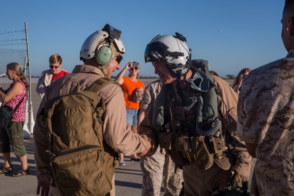 Bianca flies Osprey for the last time as MAG-16 CO
