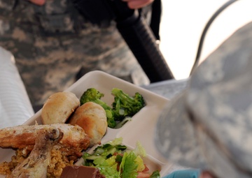 Army Reserve cook serves fresh meal during competition