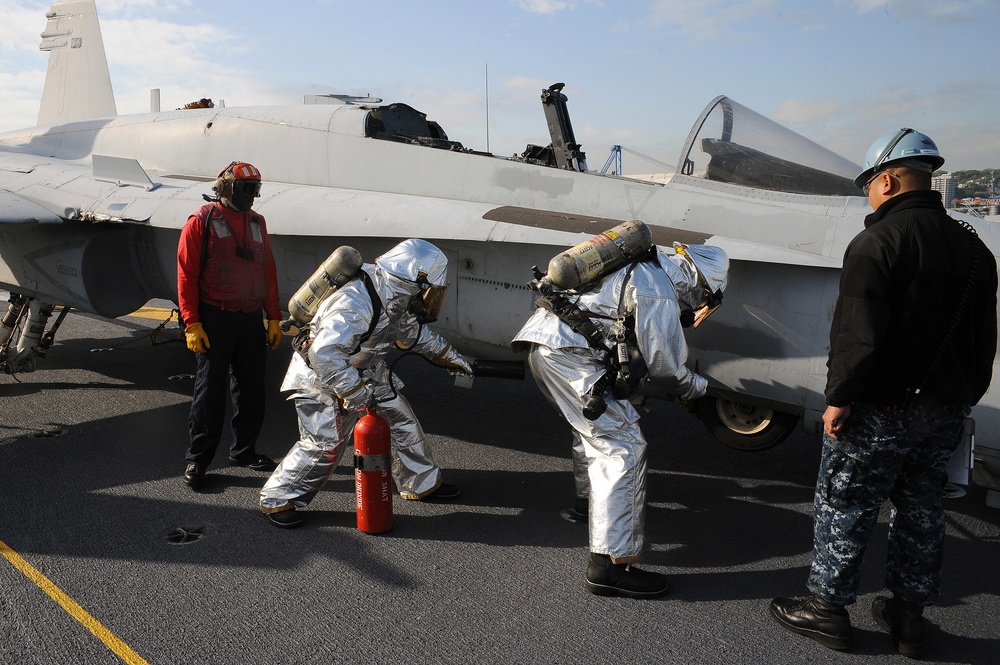 USS George Washington general quarters drill