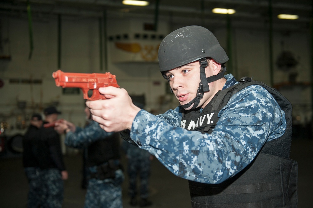 USS Harry S. Truman anti-terrorism security drill