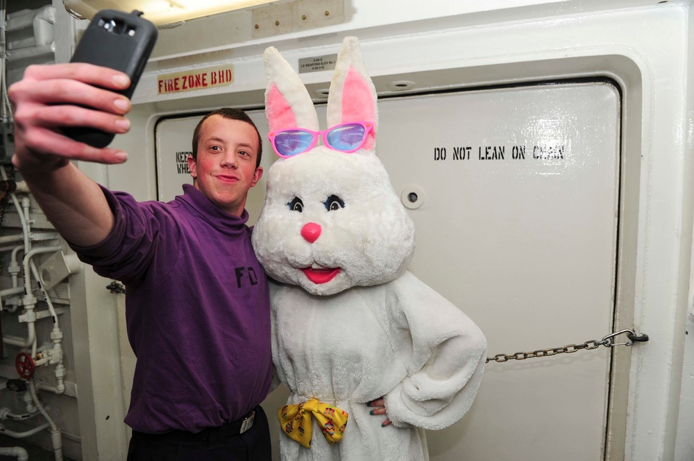 A photo with the Easter Bunny