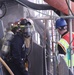 USS Tornado firefighters drill