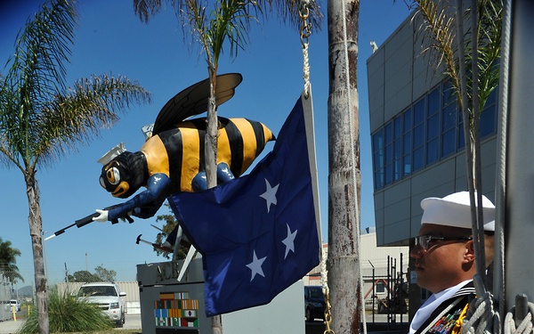 Hoisting the flag