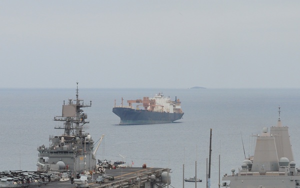 Bonhomme Richard ARG docked at White Beach Naval Facility