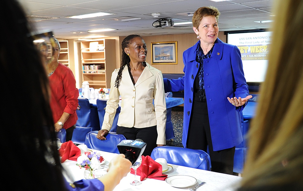 McCray Hosts Roundtable with Military Wives Aboard USS San Antonio
