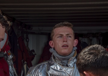 Fire drill aboard USS Carl Vinson