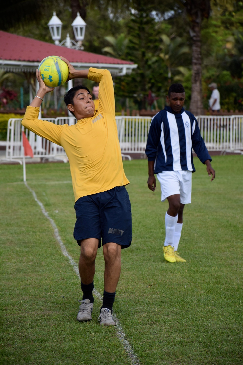 Soccer game against the Mauritius Police Force