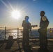 USS Carl Vinson anchors near Perth