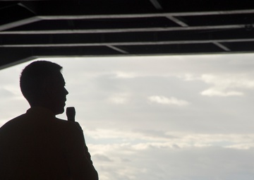USS Carl Vinson all-hands call