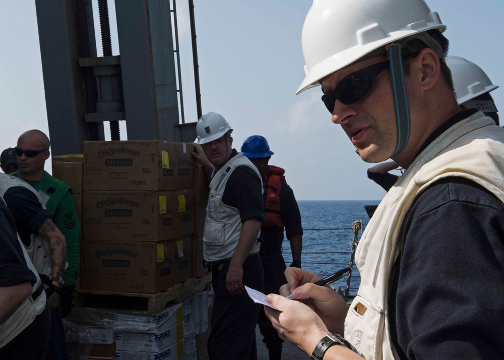 USS Forrest Sherman replenishment