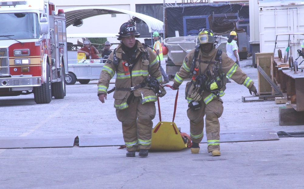 BAE Jacksonville shipyard fire drill