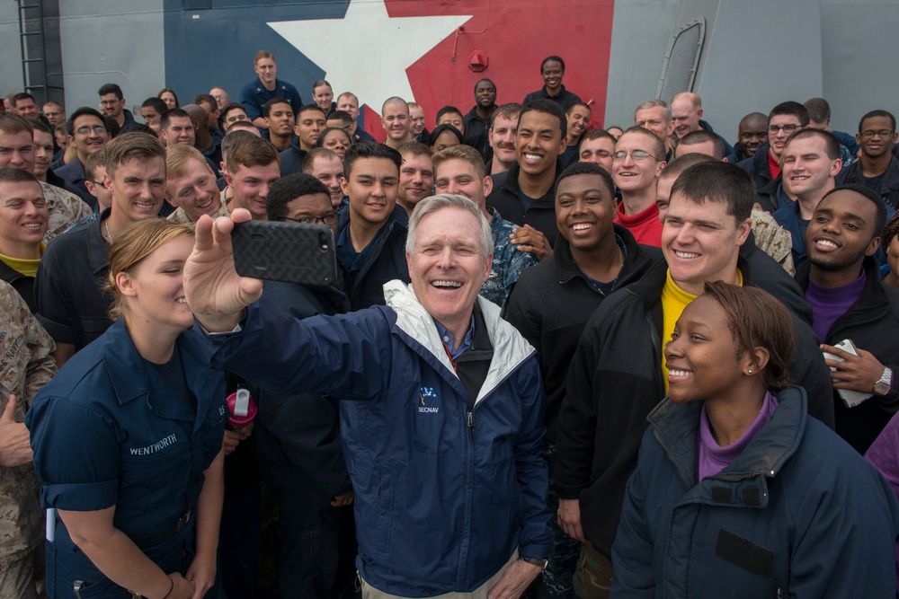 Secretary of the Navy takes a selfie