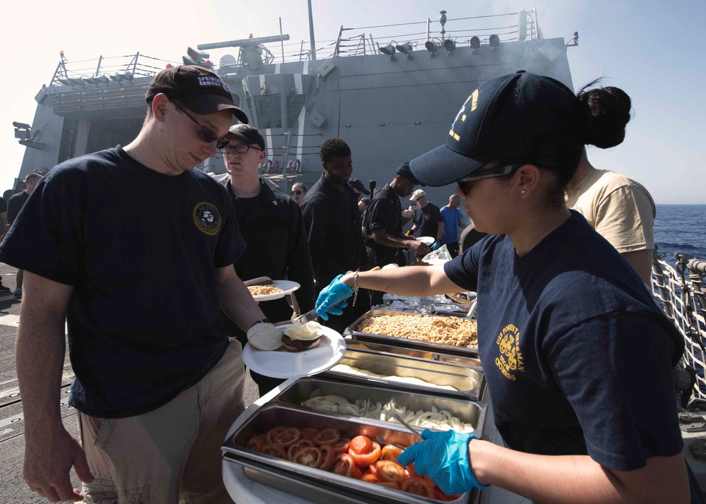 USS Forrest Sherman steel beach picnic