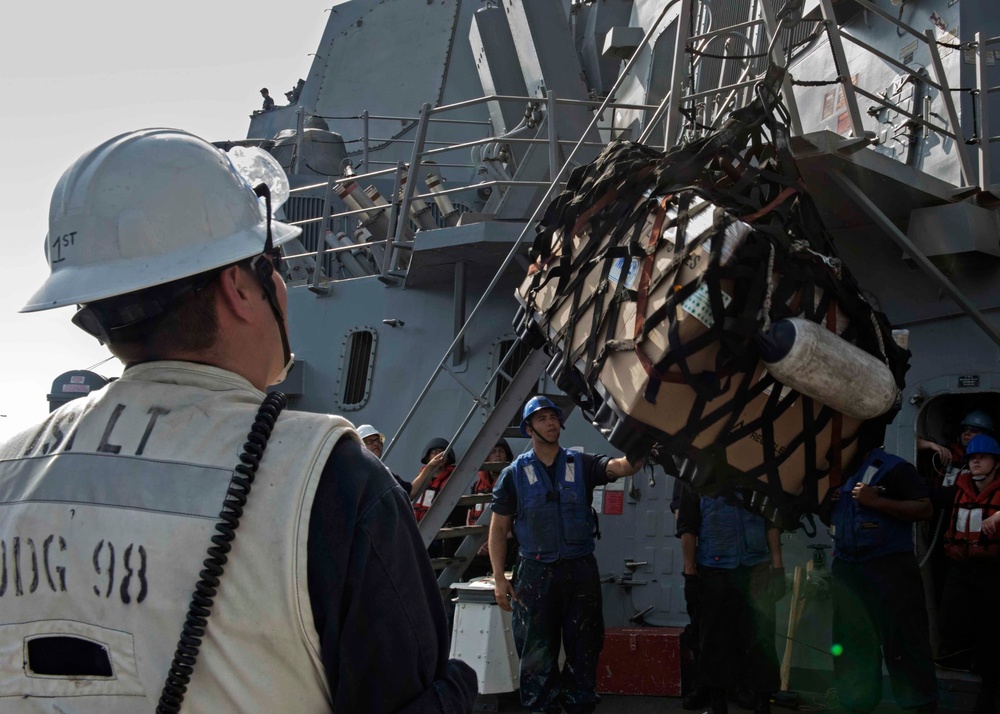 USS Forrest Sherman replenishment