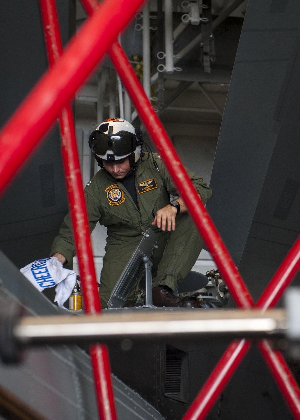 Pre-flight inspection Aboard USS Carl Vinson