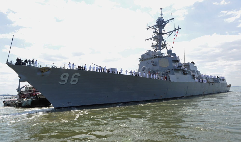 USS Bainbridge departs Naval Station Norfolk