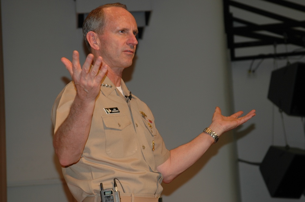 All-hands call at Stennis Space Center