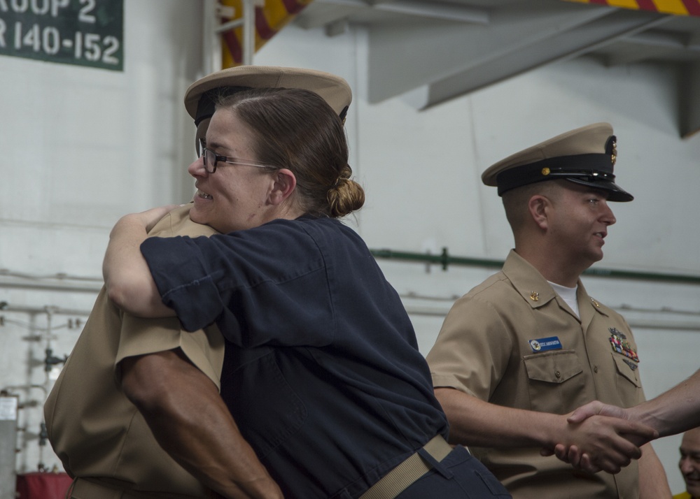 USS Carl Vinson all-hands call