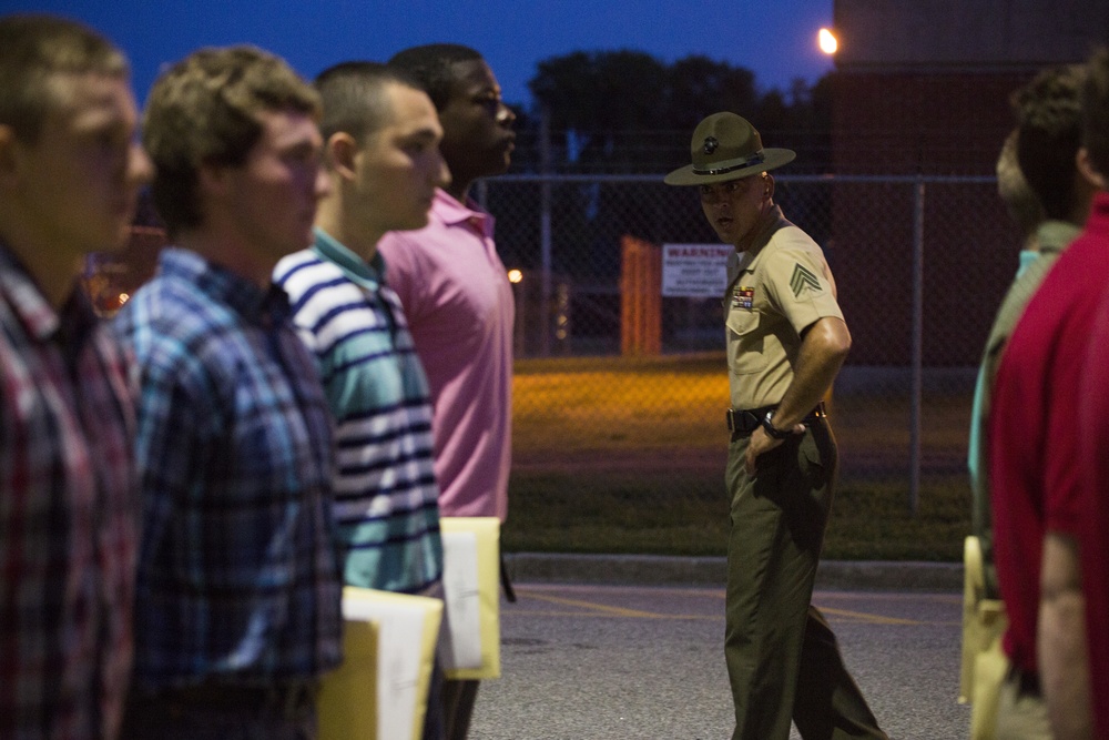Young men arrive on Parris Island for chance to earn title Marine