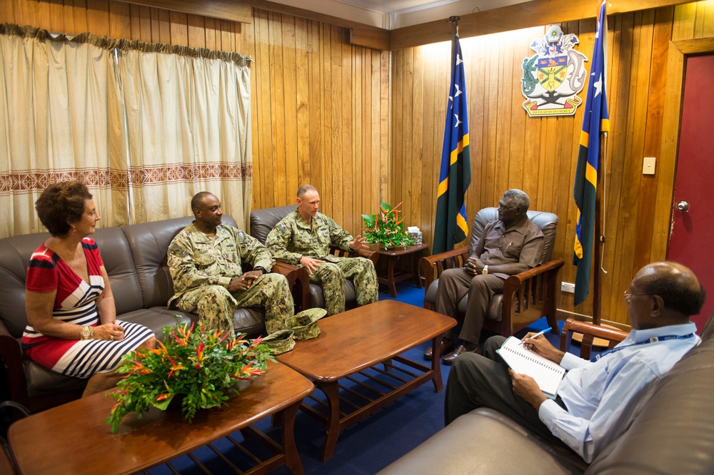 Commodore office calls in Solomon Islands