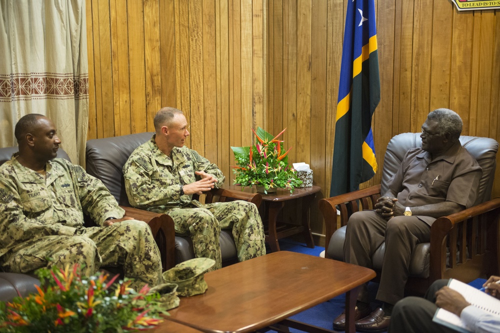 Commodore office calls in Solomon Islands