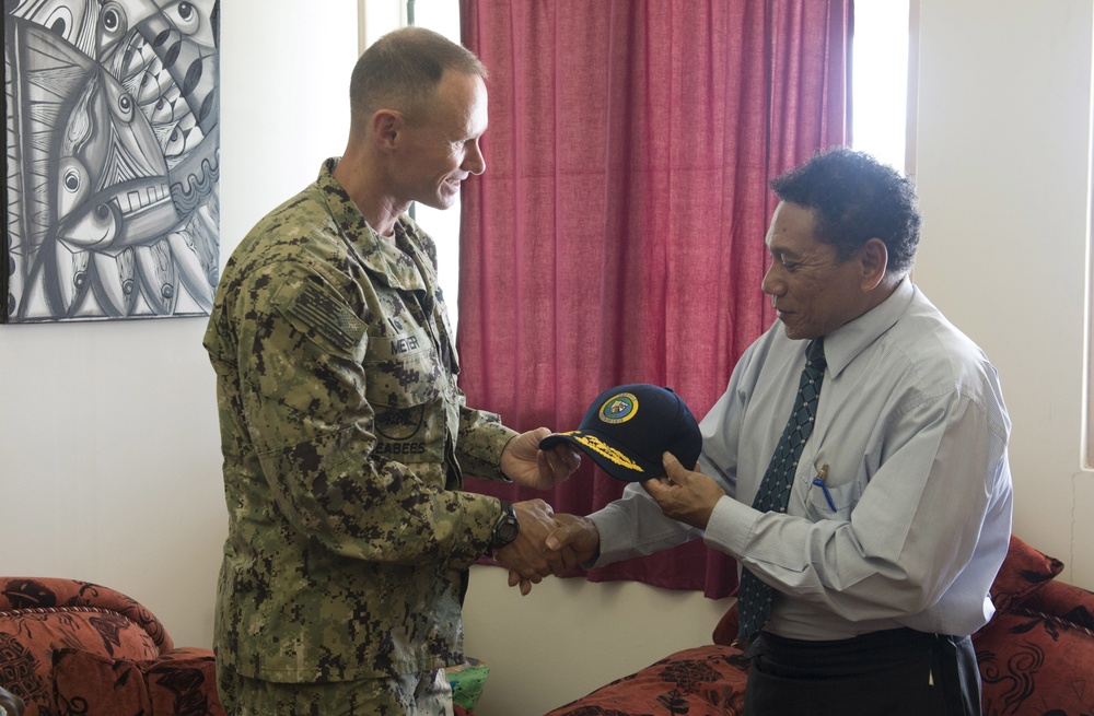 Commodore office calls in Solomon Islands