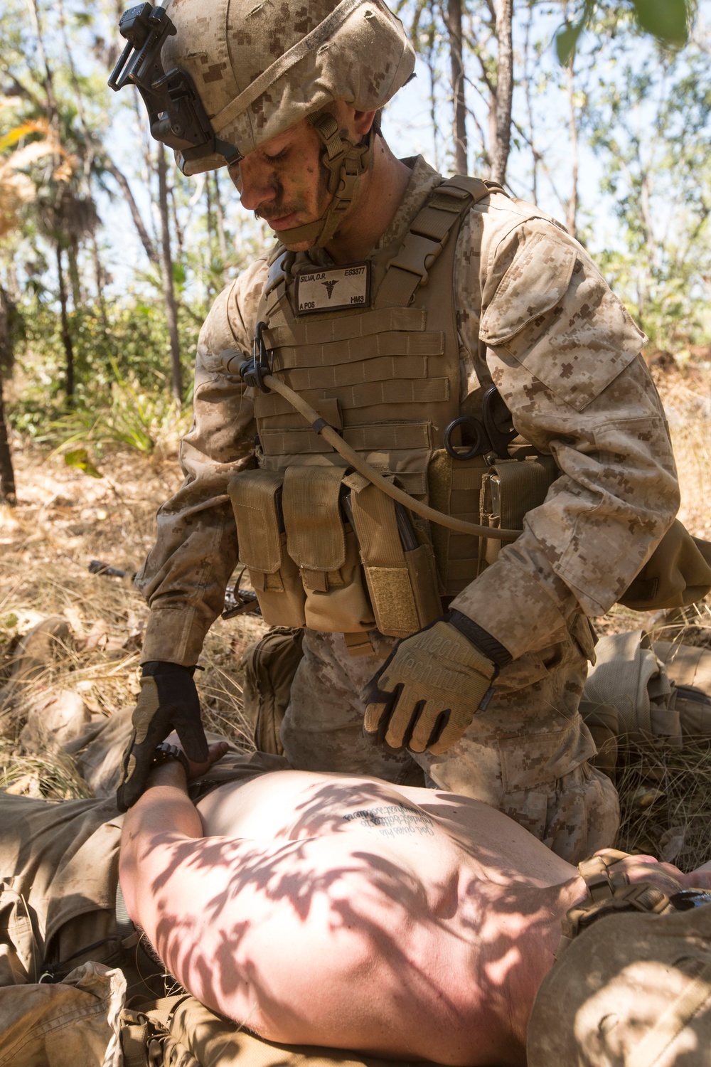 Marines conduct training patrols during Talisman Sabre 2015