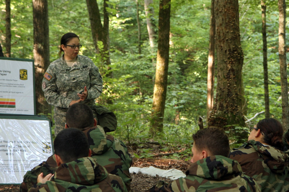Army cadets learn basics of chemical warfare