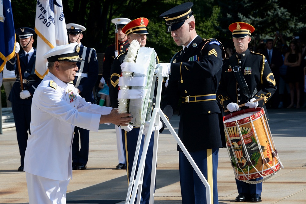 Armed forces full honor wreath ceremony