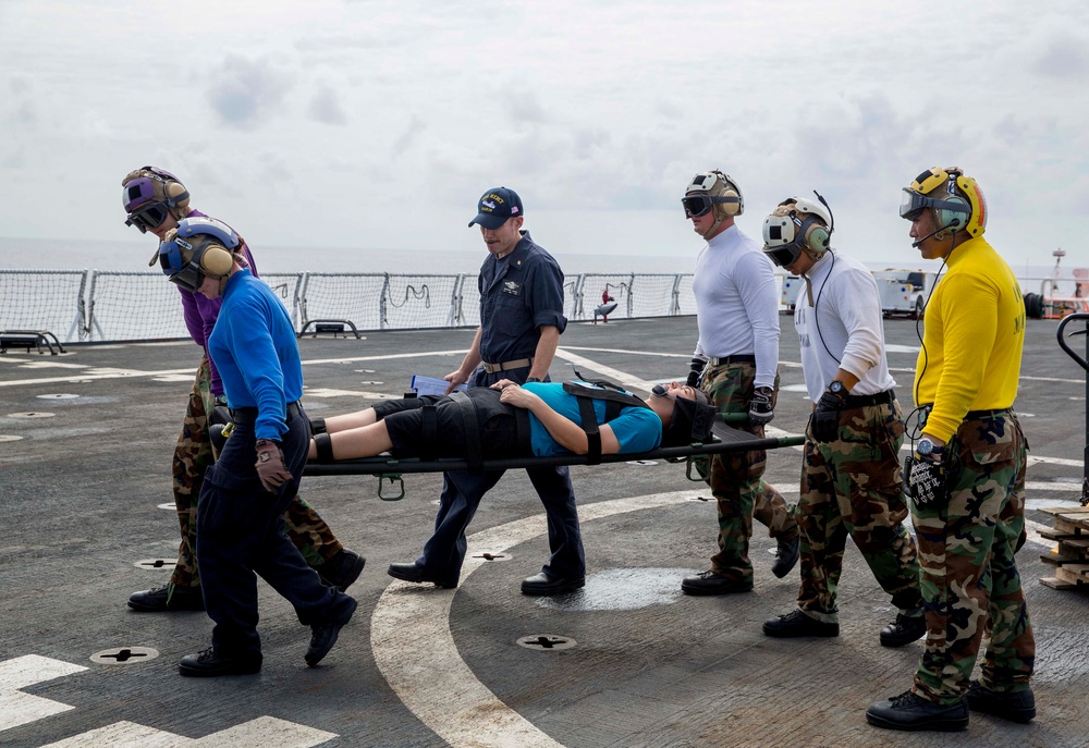 USNS Mercy conducts mass casualty drill