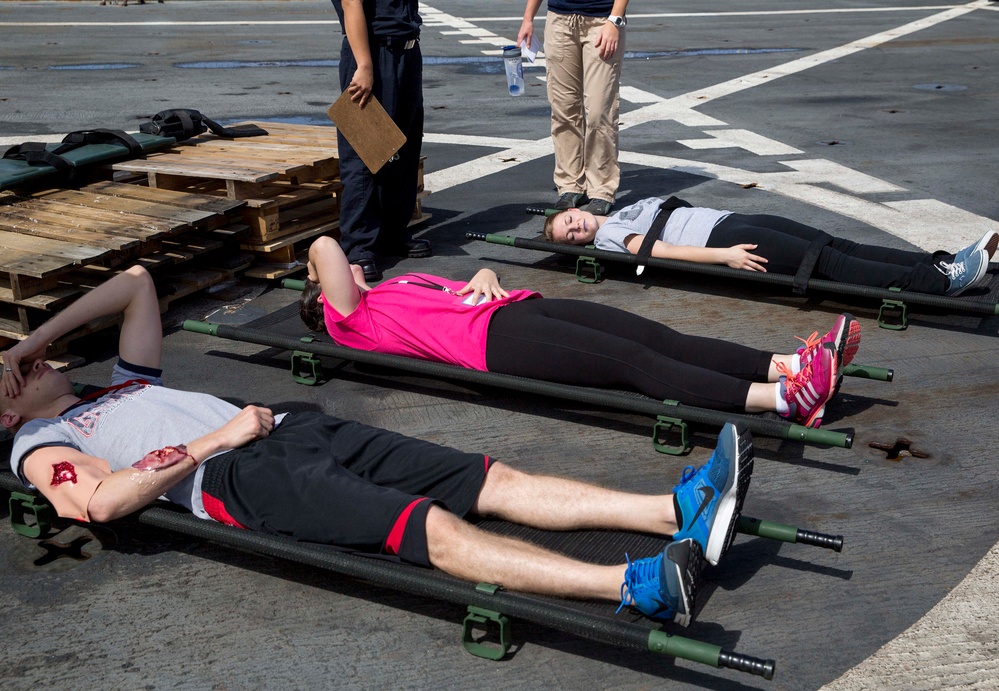 USNS Mercy conducts mass casualty drill