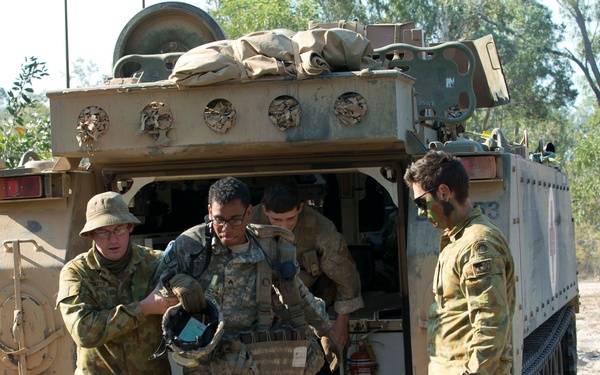 Medics apply first aid to Talisman Sabre 15
