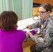 Service member records patient information at the IRT in Norwich, N.Y.