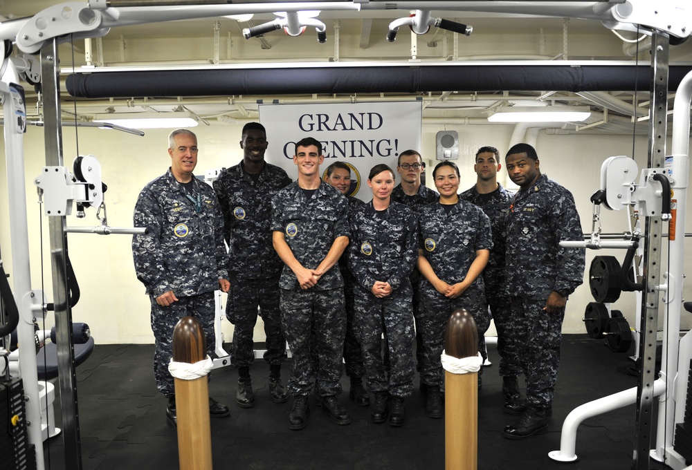 Pre-commissioning Unit Gerald R. Ford (CVN 78) opens ship's gyms