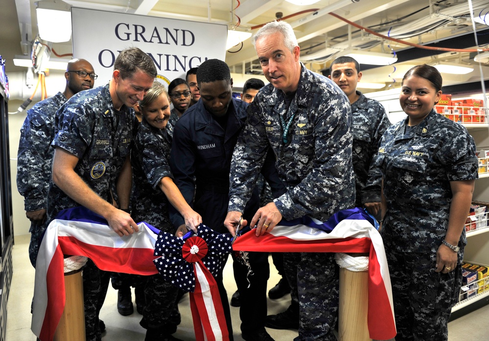 Pre-commissioning Unit Gerald R. Ford (CVN 78) opens ship's store