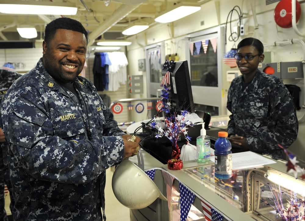 Pre-commissioning Unit Gerald R. Ford (CVN 78) opens ship's store