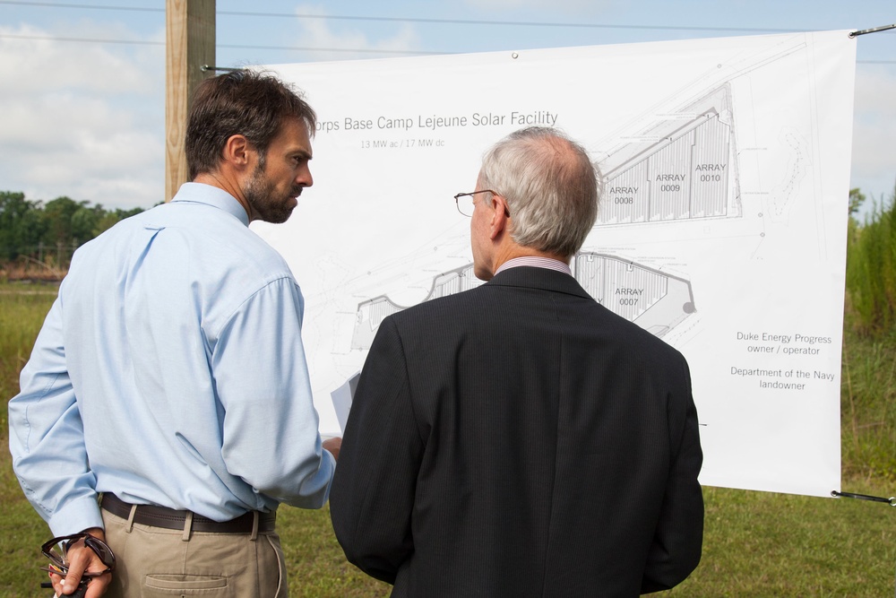 Renewable Energy Program Solar Facility Groundbreaking Ceremony at Marine Corps Base Camp Lejeune