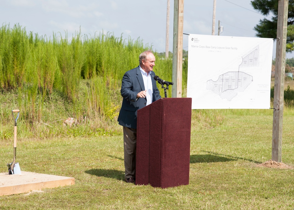 Renewable Energy Program Solar Facility Groundbreaking Ceremony at Marine Corps Base Camp Lejeune