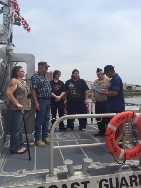 Coast Guard crew hosts JROTC member, family
