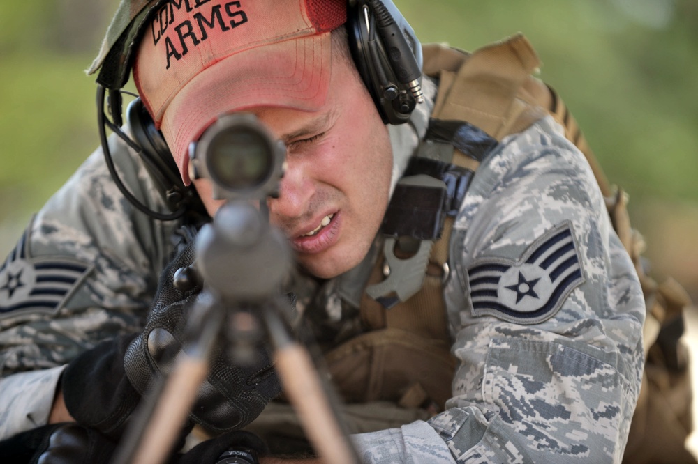 106th Security Forces Squadron instructor conducts range training