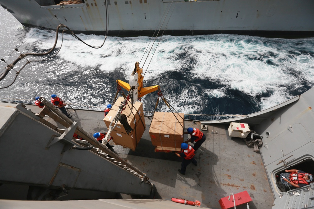 Mail call for U.S. Marines aboard USS Anchorage