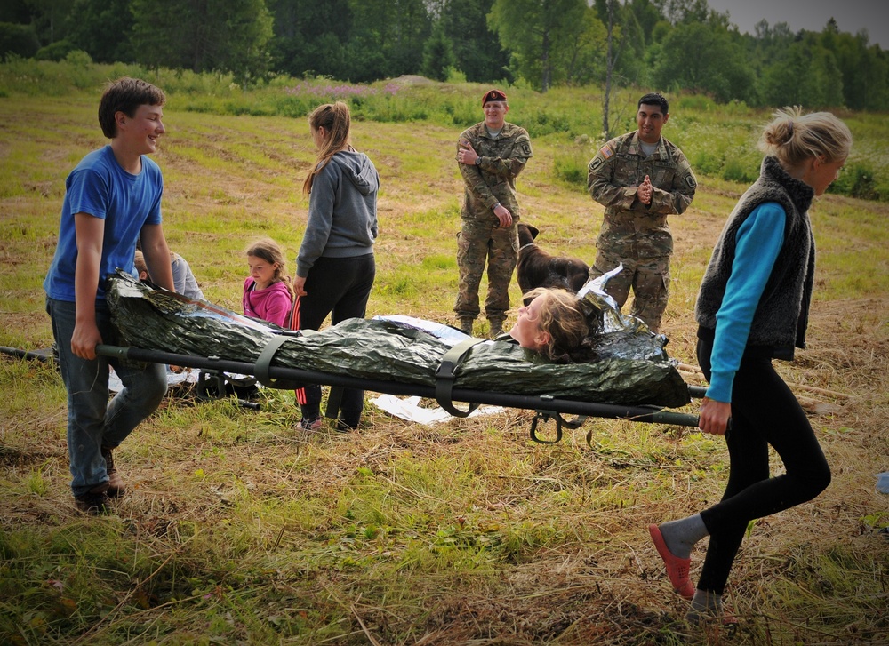 Basic medical training provided for Latvian survival campers