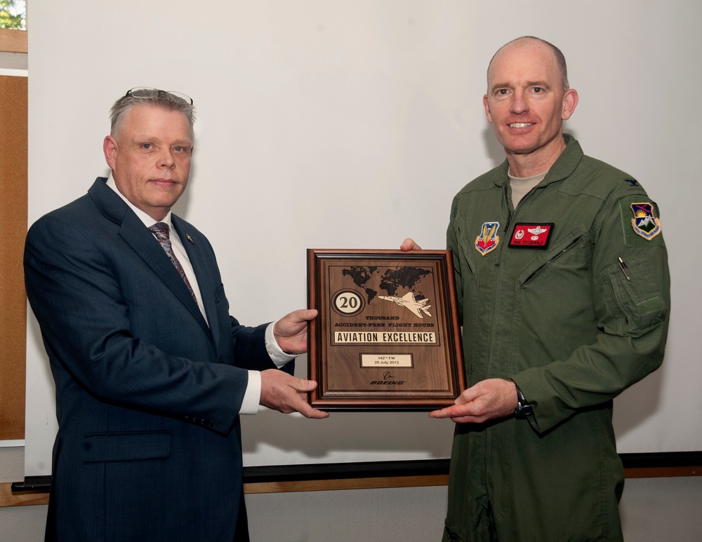 142nd Fighter Wing 20,000 accident-free award