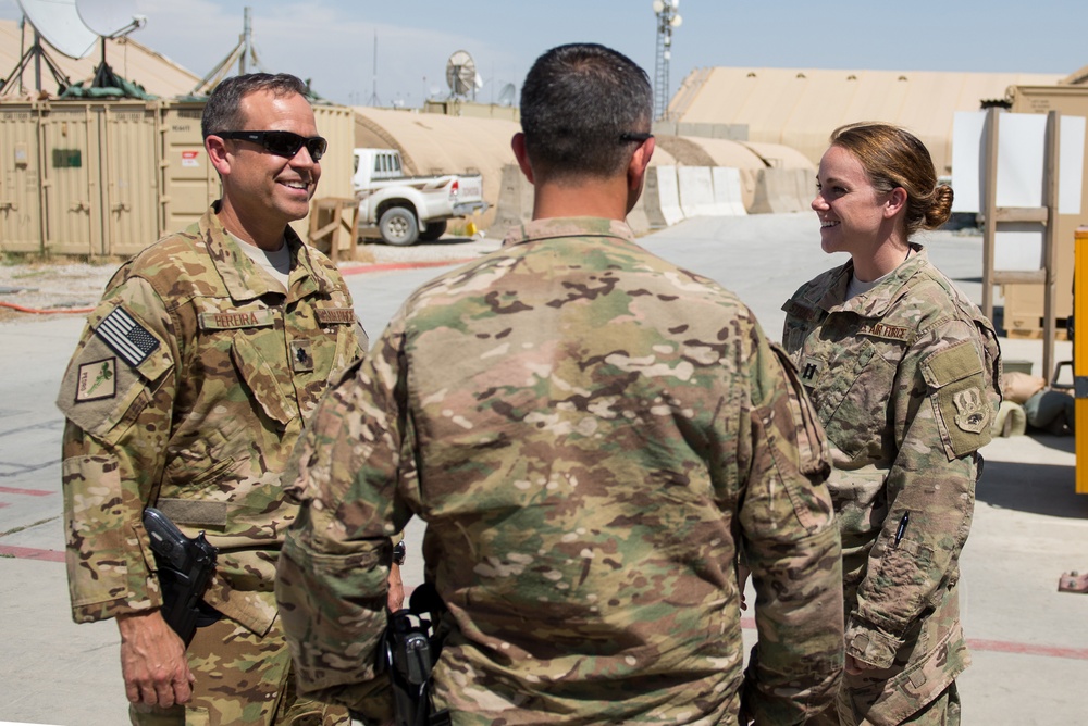 455th AEW commander visits Guardian Angels