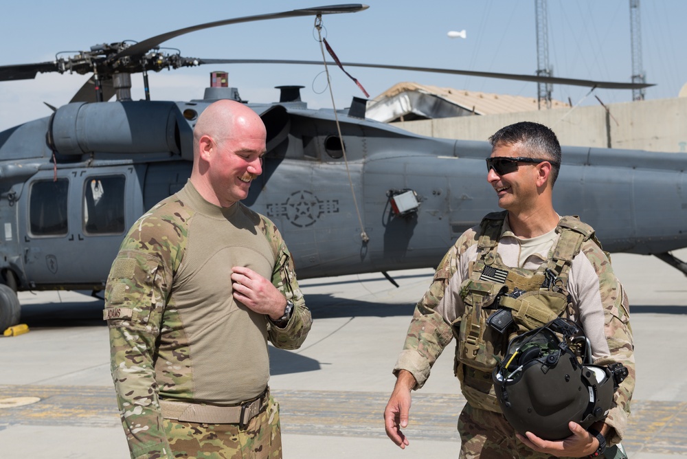 455th AEW commander visits Guardian Angels