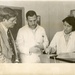 Scientist looking on