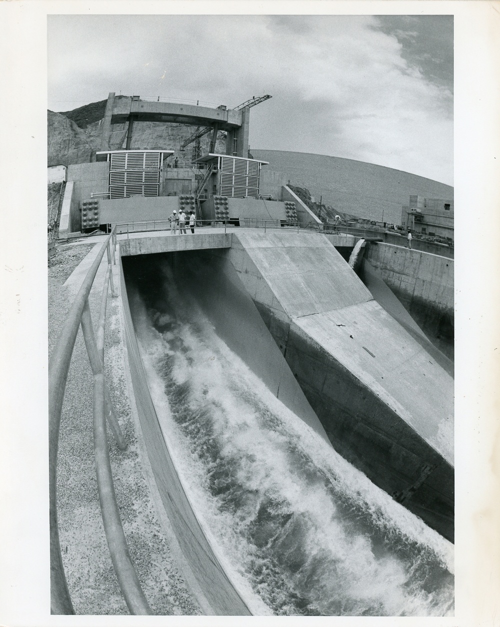 Rushing water from a dam