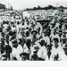 A crowd of people gathering